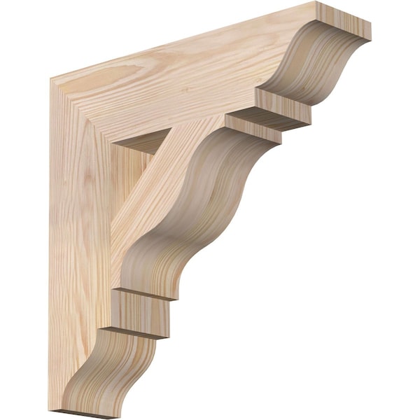 Ekena Millwork Funston Traditional Smooth Bracket, Douglas Fir, 3 1/2"W x 14"D x 14"H BKT04X14X14FST01SDF - main